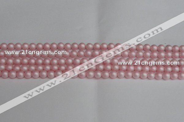 CSB1371 15.5 inches 6mm matte round shell pearl beads wholesale