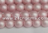 CSB1372 15.5 inches 8mm matte round shell pearl beads wholesale