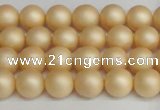 CSB1376 15.5 inches 6mm matte round shell pearl beads wholesale