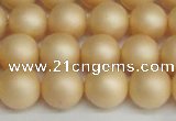 CSB1379 15.5 inches 12mm matte round shell pearl beads wholesale