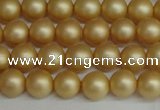 CSB1381 15.5 inches 6mm matte round shell pearl beads wholesale