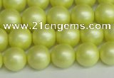 CSB1387 15.5 inches 8mm matte round shell pearl beads wholesale