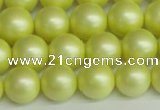 CSB1388 15.5 inches 10mm matte round shell pearl beads wholesale