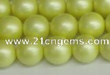 CSB1389 15.5 inches 12mm matte round shell pearl beads wholesale