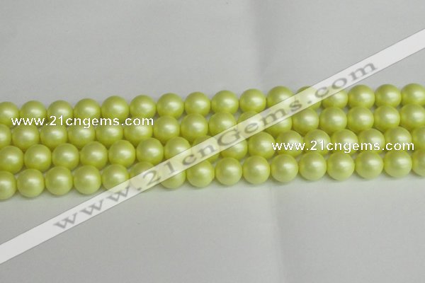 CSB1389 15.5 inches 12mm matte round shell pearl beads wholesale