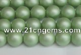 CSB1391 15.5 inches 6mm matte round shell pearl beads wholesale