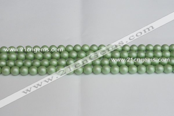 CSB1391 15.5 inches 6mm matte round shell pearl beads wholesale