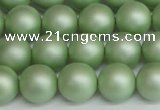 CSB1393 15.5 inches 10mm matte round shell pearl beads wholesale