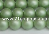 CSB1394 15.5 inches 12mm matte round shell pearl beads wholesale