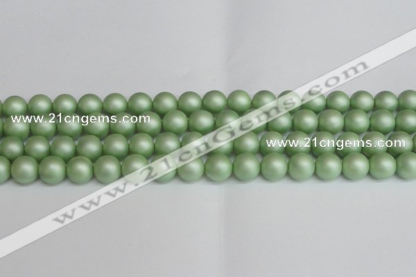 CSB1394 15.5 inches 12mm matte round shell pearl beads wholesale