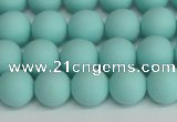 CSB1402 15.5 inches 8mm matte round shell pearl beads wholesale