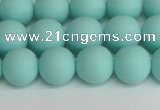 CSB1403 15.5 inches 10mm matte round shell pearl beads wholesale