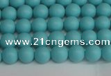 CSB1405 15.5 inches 4mm matte round shell pearl beads wholesale