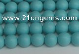 CSB1406 15.5 inches 6mm matte round shell pearl beads wholesale