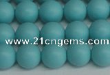 CSB1408 15.5 inches 10mm matte round shell pearl beads wholesale