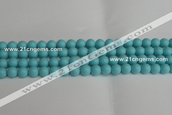 CSB1408 15.5 inches 10mm matte round shell pearl beads wholesale