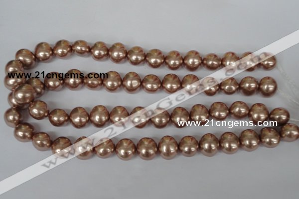 CSB141 15.5 inches 12*15mm – 13*16mm oval shell pearl beads