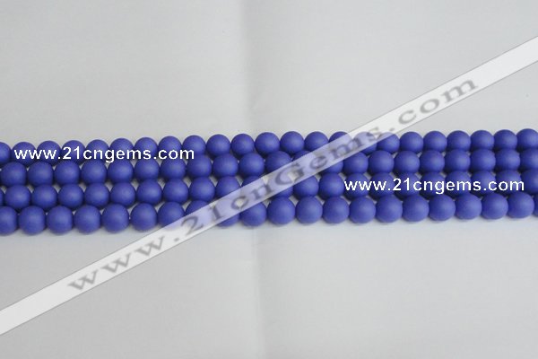 CSB1411 15.5 inches 6mm matte round shell pearl beads wholesale