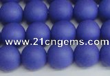 CSB1413 15.5 inches 10mm matte round shell pearl beads wholesale