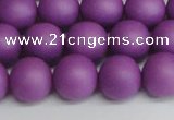 CSB1418 15.5 inches 10mm matte round shell pearl beads wholesale