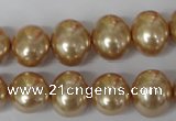 CSB142 15.5 inches 12*15mm – 13*16mm oval shell pearl beads