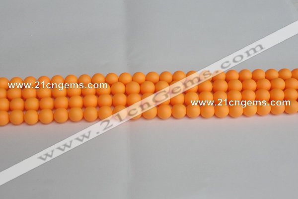 CSB1420 15.5 inches 4mm matte round shell pearl beads wholesale