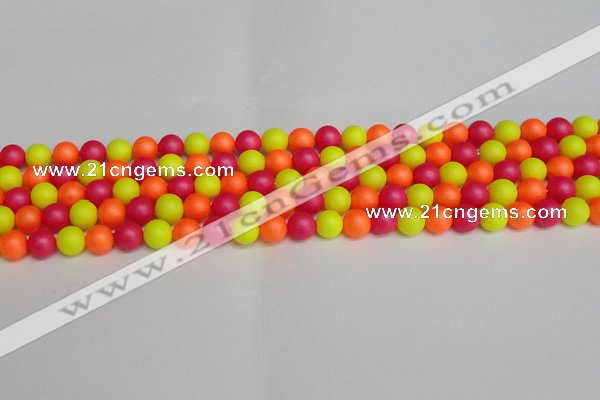 CSB1426 15.5 inches 6mm matte round shell pearl beads wholesale