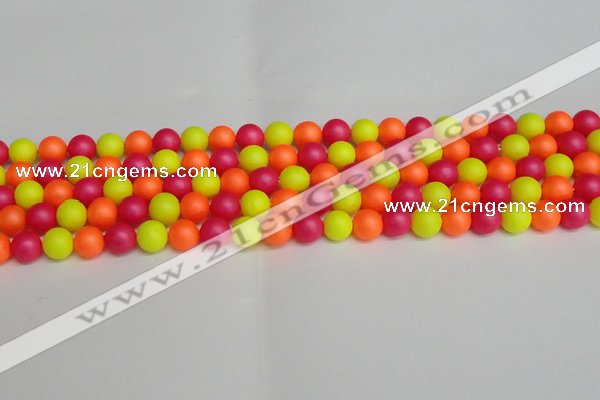 CSB1427 15.5 inches 8mm matte round shell pearl beads wholesale