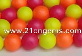 CSB1428 15.5 inches 10mm matte round shell pearl beads wholesale