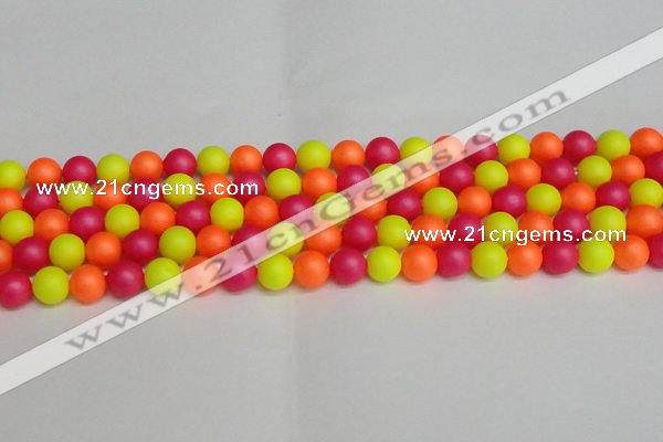 CSB1428 15.5 inches 10mm matte round shell pearl beads wholesale