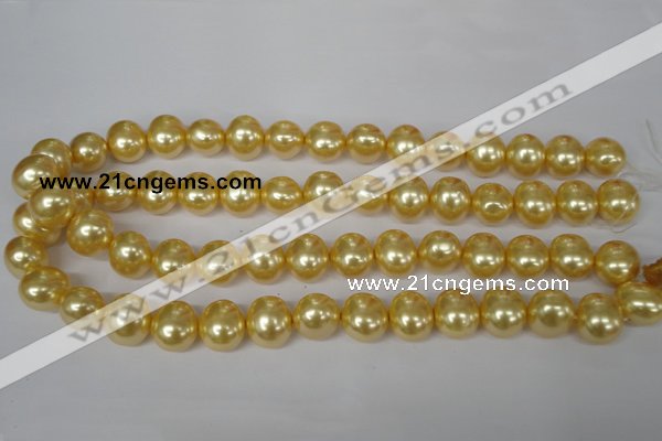 CSB143 15.5 inches 12*15mm – 13*16mm oval shell pearl beads