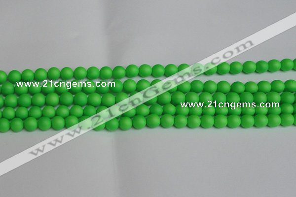 CSB1431 15.5 inches 6mm matte round shell pearl beads wholesale