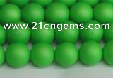 CSB1432 15.5 inches 8mm matte round shell pearl beads wholesale