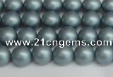 CSB1435 15.5 inches 4mm matte round shell pearl beads wholesale