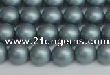 CSB1436 15.5 inches 6mm matte round shell pearl beads wholesale