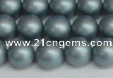 CSB1438 15.5 inches 10mm matte round shell pearl beads wholesale