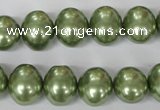 CSB145 15.5 inches 12*15mm – 13*16mm oval shell pearl beads