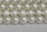 CSB1600 15.5 inches 4mm round matte shell pearl beads wholesale