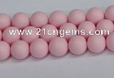 CSB1620 15.5 inches 4mm round matte shell pearl beads wholesale