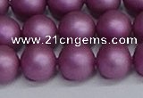 CSB1634 15.5 inches 12mm round matte shell pearl beads wholesale