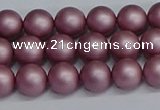 CSB1641 15.5 inches 6mm round matte shell pearl beads wholesale