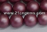 CSB1644 15.5 inches 12mm round matte shell pearl beads wholesale