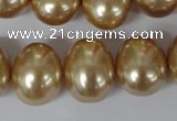 CSB165 15.5 inches 15*18mm – 16*19mm oval shell pearl beads