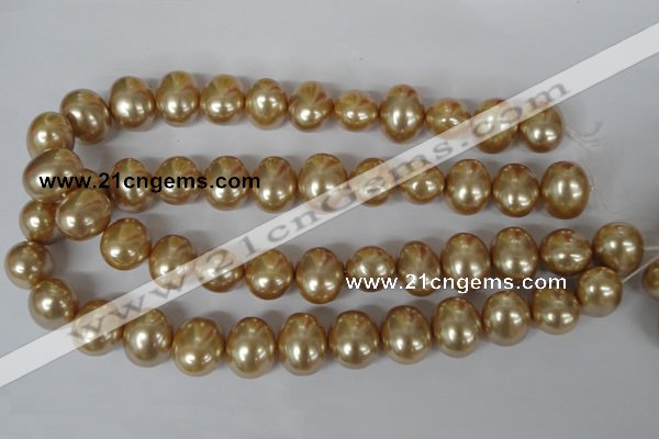 CSB165 15.5 inches 15*18mm – 16*19mm oval shell pearl beads