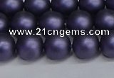 CSB1653 15.5 inches 10mm round matte shell pearl beads wholesale