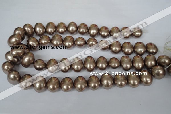 CSB166 15.5 inches 15*18mm – 16*19mm oval shell pearl beads