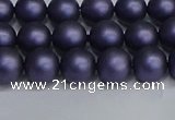 CSB1661 15.5 inches 6mm round matte shell pearl beads wholesale