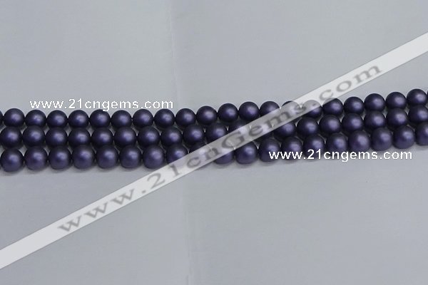 CSB1661 15.5 inches 6mm round matte shell pearl beads wholesale