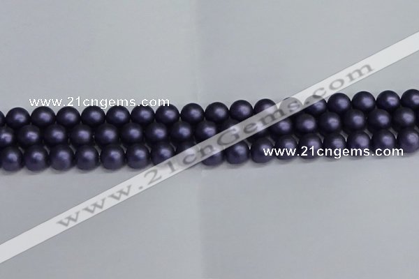 CSB1662 15.5 inches 8mm round matte shell pearl beads wholesale