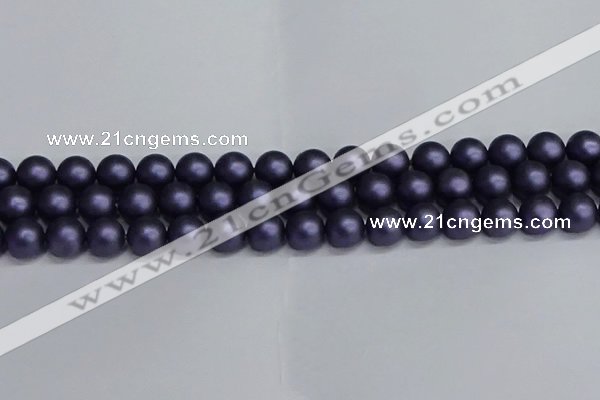 CSB1663 15.5 inches 10mm round matte shell pearl beads wholesale